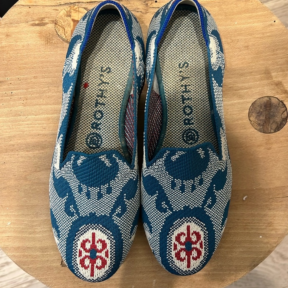Rothy’s Rare Moroccan Teal Loafer Flats size 7.5